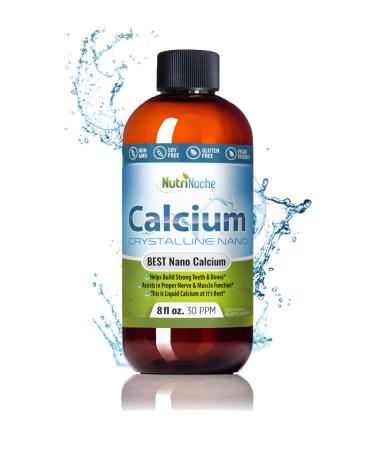 NutriNoche Liquid Calcium Supplement - 30 PPM of Nano Sized Calcium Particles Absorbed at a Cellular Level - Colloidal Minerals - Trace Minerals 8 Fl Oz (Pack of 1)