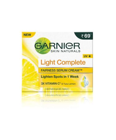 Garnier Skin Naturals Light Complete Serum Cream 23gm - Brightening & Hydrating - International Shipping Available - Buy Online on GoSupps.com