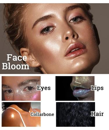 3 Colors Body Glitter Powder Highlight Set with Makeup Sponges - Buy Online on GoSupps.com
