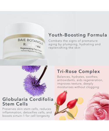 Baie Botanique Rose Renew - Organic Vegan Anti-Aging Face Cream | Non-Toxic Cruelty-Free 50ml - Buy Online on GoSupps.com