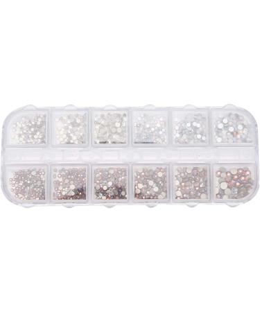 12 Grid/Box Nail Decoration Set Nails Kit Art Nail Tools Flat Bottom Nail Art Rhinestones Nail Art Decoration Manicure Tool Nail Art Accessories Nail Rhinestones(#3) - Buy Online on GoSupps.com