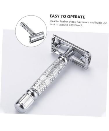 Angoily 3-Stage Manual Razor - Classic Double-Sided Shaver for Men - Premium Facial & Beard Grooming - Buy Online on GoSupps.com