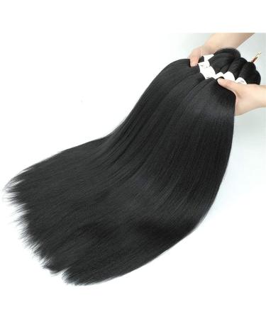 Pre-stretched Braiding Hair 6 Packs Professional Kanekalon Synthetic Fiber EZ Braids Yaki Texture Braiding Hair Extensions (30 inch 1B) 30 Inch (Pack of 6) 1B - Buy Online on GoSupps.com