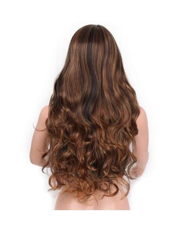 SHIYID Long Natural Wave Blonde Brown Synthetic Wig - Heat Resistant Women s African Hairstyle - Buy Online on GoSupps.com