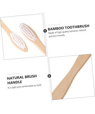 FRCOLOR 20 Pcs Bamboo Toothbrush Set | Eco-Friendly Vegan Reusable Wooden Manual Toothbrushes | Sustainable Bamboo Fiber Toothbrushes - Buy Online on GoSupps.com