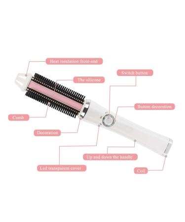 Portable USB Cordless Hair Straightener & Curler Comb - Mini Size Dual Voltage 2600mAh Rechargeable Battery for Travel - White - Buy Online on GoSupps.com