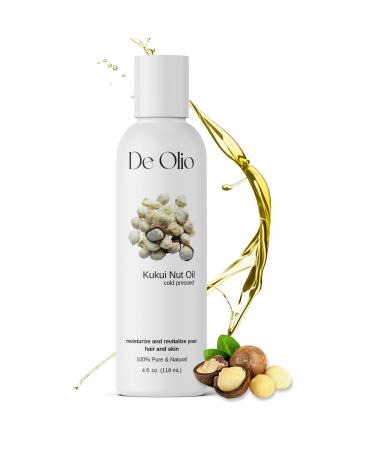 | Kukui Nut Oil | 100% Pure & Natural | Imported from Hawaii | Cold Pressed | Carrier Oil for Skin Face Hair Soap Making | 4fl. oz. (118 mL) 4 Fl Oz (Pack of 1)
