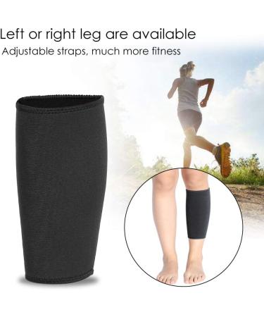 Elastic Calf Brace for Hiking & Running | Compression Sleeve for Torn Muscles & Shin Splints | Calf Support Guard - Black - Buy Online on GoSupps.com