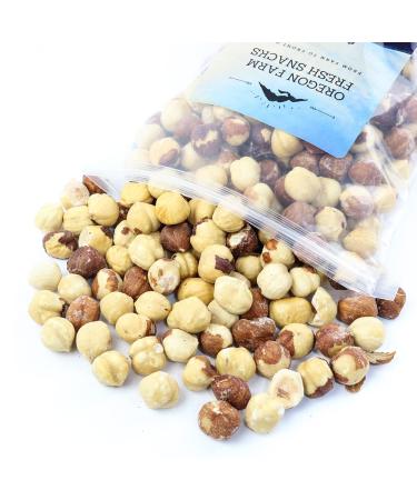 Oregon Farm Fresh Natural Hazelnuts - Lightly Salted & Dry Roasted (16oz) | Keto Snacks with Sweet Buttery Flavor - Healthy Oregon Hazelnuts for Snacking - Buy Online on GoSupps.com