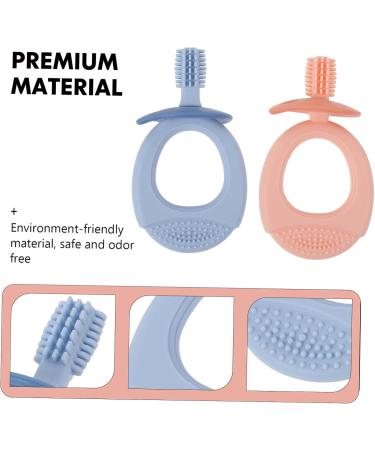 Frcolor Silicone Baby Toothbrush Set - 4 Soft Bite-Safe Toothbrush Toys for Newborns & Children - Buy Online on GoSupps.com