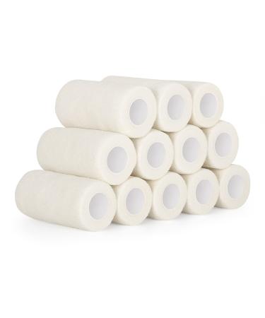 12 Roll self -adhesive bandage 10cm cohesive bandage self -adhering adhesive bandage combined elastic bandage for fingers hand cohesive bandage fixing association pet vet wrap for horse dog bandages (white) - Buy Online on GoSupps.com
