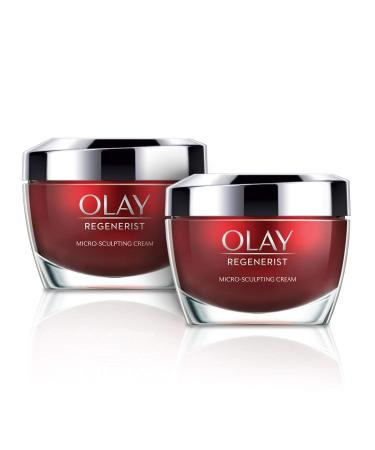 OLAY Regenerist Micro-Sculpting Cream Fragrance Free 1.70 oz (Pack of 2) Fragrance Free 1.7 Ounce (Pack of 2) - Buy Online on GoSupps.com