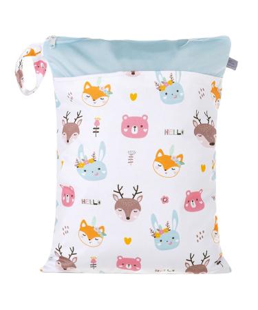 Seaur cloth diaper pockets Washable diaper pockets with zipper Reusable organizer bag for beaches fitness hiking travel color 11 (1 piece) 30 40 cm