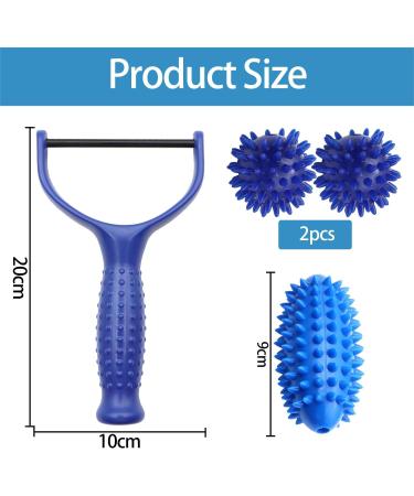 Premium Explant Massage Rollers with Handles | 3 Hedgehog Ball Foot Massage Scooter for Ultimate Relaxation | Self-Massage Fascia Roller for Foot Relief - Buy Online on GoSupps.com