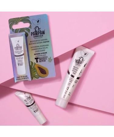 Dr.PAWPAW Shimmer Multi-Purpose Natural No Fragrance Balm for Hydrating Lips Skin Hair Cuticles Nails & Beauty Finishing (3 x 25 ml) - Buy Online on GoSupps.com