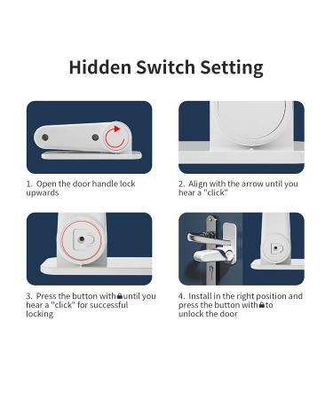 Childproof Door Lever Lock - 2 Pack | Baby, Toddler, and Pet Safety | Self-Adhesive, No Screws | for Kitchen Cupboard, Closet, Dresser - Buy Online on GoSupps.com