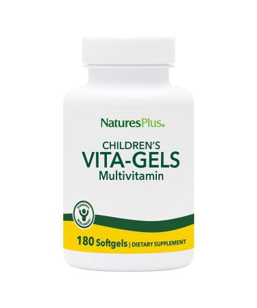NaturesPlus Childrens Vita-Gels - 180 Easy to Swallow Softgels - Natural Orange Flavor- Childrens Multivitamin & Mineral Supplement - for Health Energy - Gluten-Free - 180 Servings 180 Count (Pack of 1)