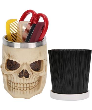 ZJchao Cool Retro Barber Shop Scissors Storage Rack Detachable Design for Storage Suitable for Various Tools 201 Stainless Steel + Resin Primitive Skull Color with Six Storage - Buy Online on GoSupps.com