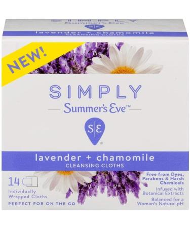 Summer's Eve Lavender & Chamomile Cleansing Cloths 14ct x 2 - Gentle Feminine Hygiene - Buy Online on GoSupps.com