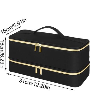 Hair Dryer Storage Box | Double-Layer Travel Carrying Case | Portable Stylish Organizer Bag Water Resistant Storage Box Large Capacity for Hairdryer Styler Tools - Buy Online on GoSupps.com