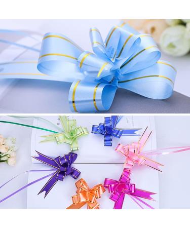 Pull Bows 100 Pcs Decorative Assorted Colors Gift Wrap Knot Ribbons Gift Wrapping Bows for Flower Presents Basket Birthday Wedding Valentine Tie Crafts -10 Colors - Buy Online on GoSupps.com