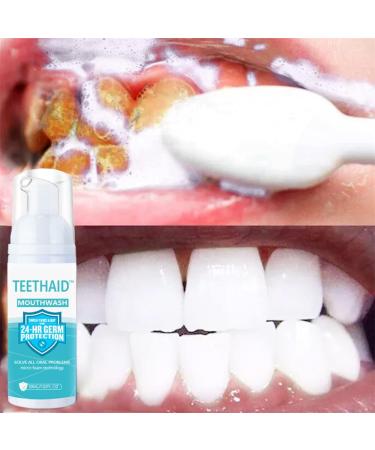 Teethaid Mouthwash Foam - 2023 Best Tartar & Bad Breath Solution | Teeth Whitening Foam (2 PCs) - Buy Online on GoSupps.com