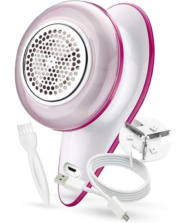 AUNMAS Electric Lint Remover - USB Rechargeable Fabric Fuzz Trimmer with Charging Indicator | Ergonomic Design in Rose Red - Shop Now - Buy Online on GoSupps.com