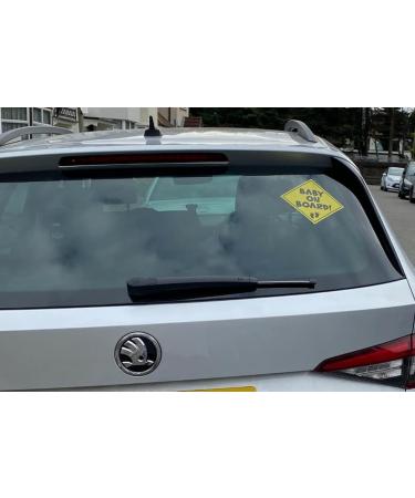 Baby On Board Car Sign | Micro-Perforated Vinyl Sticker | Easy Apply & Remove | Ultra Durable & Weatherproof | 5x5 | Baby Feet Design - Buy Online on GoSupps.com