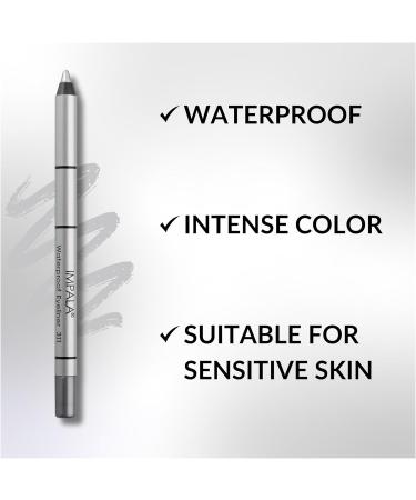 IMPALA Creamy Waterproof Silver Eyeliner Pencil 311 - Contour or Smokey Effect | Dense & Creamy Texture | Long-Lasting & Water-Resistant - Buy Online on GoSupps.com