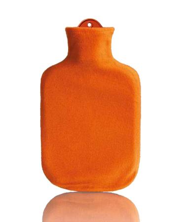 Hot water bottle Faba Care by S nger 2 L cuddly contour cover natural rubber 1 side slats rubber hot water bottle orange