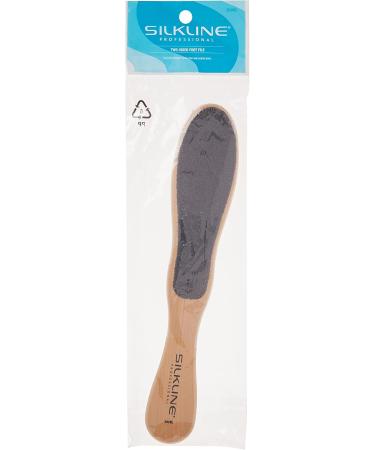 SILKLINE PROFESSIONAL Two-Sided Foot File with Oak Wood Handle Full Size Single 1 count (Pack of 1) - Buy Online on GoSupps.com