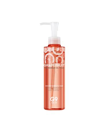 G9SKIN Grapefruit Vita Bubble Oil Foam (210g/7.40oz) 2-in-1 Double Cleanser with Vitamin-Rich Grapefruit and Plant Oils Hydrating Deep Pore Cleansing for All Skin Types