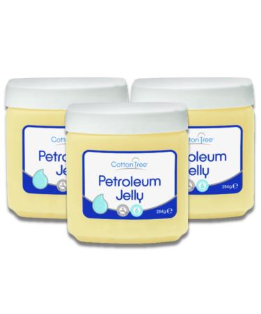 Cotton Tree Petroleum Jelly 284g Jars for Skin Protection and Healing - 3 Pack