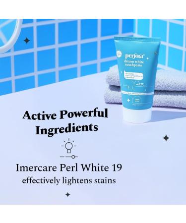 Perfora Teeth Whitening Toothpaste for Stain Removal - 150 g | Fluroide & SLS Free Tooth Paste for Adult & Kids | N-Ha for Teeth Remineralisation & Oral Care | No Artificial Sweetners | Tripe Mint - Buy Online on GoSupps.com