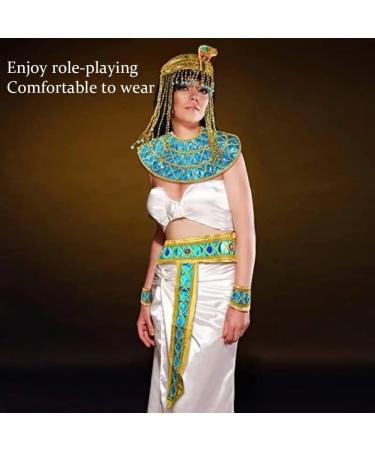 4pcs/Set Women's Egyptian Costume Accessories Egyptian Princess Headband Snake Headpiece Egyptian Belt Wristbands Accessories - Buy Online on GoSupps.com