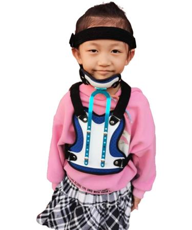 JLASDR Neck Brace Adjustable Head Neck and Chest Immobilization Support for Cervical Atlantoaxial Fractures Blu