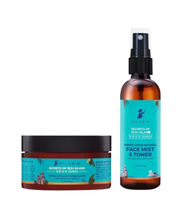 Pilgrim Korean White Lotus Day Cream SPF 50 (PA+++) & Face Mist & Toner With Camelia & Yugdugu | Skin Brightening |Reduces Fine Lines & Wrinkles| Deep Nourishment|Fights Pigmentation