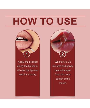 Pakivs 3Pcs Peel Off Lip Liner Long Lasting Tattoo Lip Pencil Waterproof Peel Off Matte Finish Lip Stain Highly Pigmented Lip Gloss - Buy Online on GoSupps.com