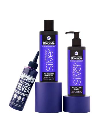 Jerome Russell Bblonde Intense Silver Mask - Vegan Hair Toner for Blonde Dry & Damaged Hair | 250ml - No More Yellow - Buy Online on GoSupps.com