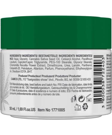 RevitaLAB Cannabis Extract Day Emollient Face Cream with Organic Hemp Seed Oil for Deep Nourishment Dermatologically-Tested Moisturizer for Sensitive Skin 50 ml - Buy Online on GoSupps.com