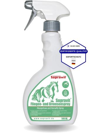 Supravit Brakes & Fly Spray for Horses - Effective Insect Protection Against Biting Flies & Mosquitoes - 500ml - Up to 8 Hours of Relief - Buy Online on GoSupps.com