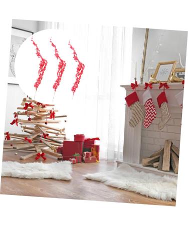 Zerodeko 3 pcs household Foam Christmas red fruit artificial Holiday Berries Crafts Accessories decorate red home decor holly christmas berry spray branch christmas tree Red 40X5CM - Buy Online on GoSupps.com