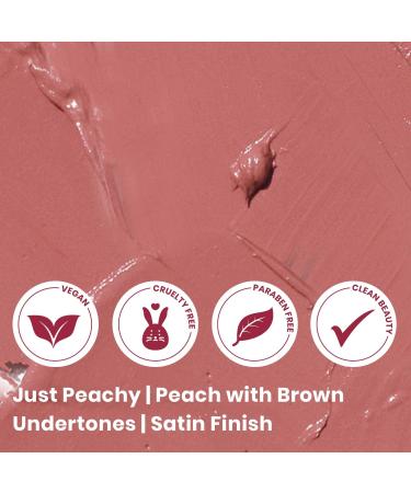 True + Luscious Super Moisture Lipstick - Clean, Vegan, and Cruelty Free | Lasting Hydration and Satin Finish - Just Peachy - Buy Online on GoSupps.com