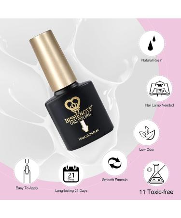 BISHENGYF Milky White Gel Nail Polish 10ml - UV LED Soaking Nail Art Gel for Salon & Home Use - Buy Online on GoSupps.com