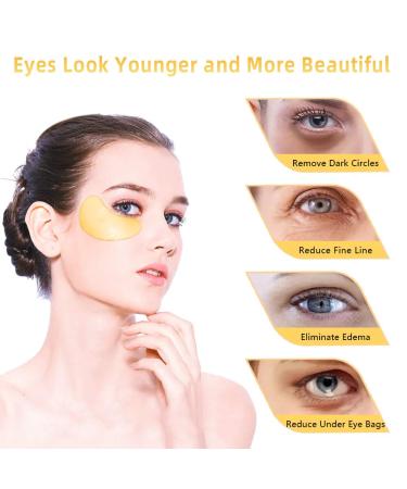 30 Pairs Under Eye Patches - Dark Circles & Puffy Eyes Treatment with Hyaluronic Acid, Collagen & 24K Gold - Anti-Wrinkle & Hydrating Effects - Buy Online on GoSupps.com