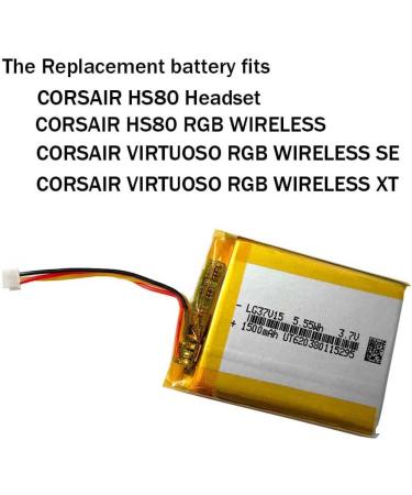 AOLIKES 1500mAh 3.7v Rechargeable Lipo Battery for Corsair HS80 VOID Pro VIRTUOSO Wireless Headsets - International Shipping Available - Buy Online on GoSupps.com