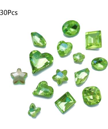 30Pieces Pointed Bottom Nail Rhinestones for Nails Art Decorations Crystal Glass Stone Manicure Nail Decoration Part Nail Decoration Stones Decorative Nail Jewels Nail Art Supplies - Buy Online on GoSupps.com
