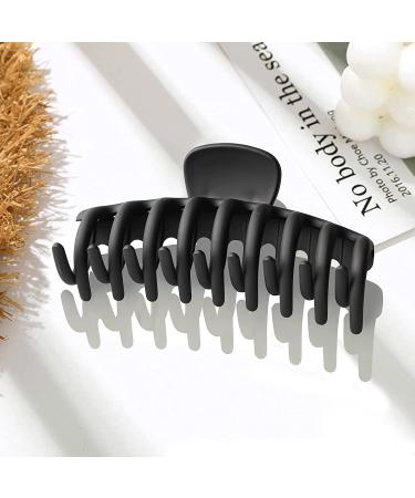 2PCS Large Matte Black Hair Claw Clips - Strong Hold Hair Barrettes for Women - Buy Online on GoSupps.com
