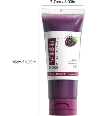 Body Scrub | 2-in-1 Blackberry Bath Scrub for Smoother Skin - Deep Body Scrub with Apricot Seaweed Aloe Grape Seed Oil Vitamin A Vitamin E Panthenol - Buy Online on GoSupps.com