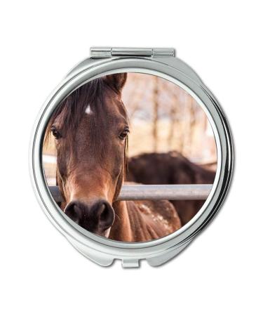 YENDOSTEEN Mirror Compact Mirror animal animal photography horse pocket mirror portable mirror